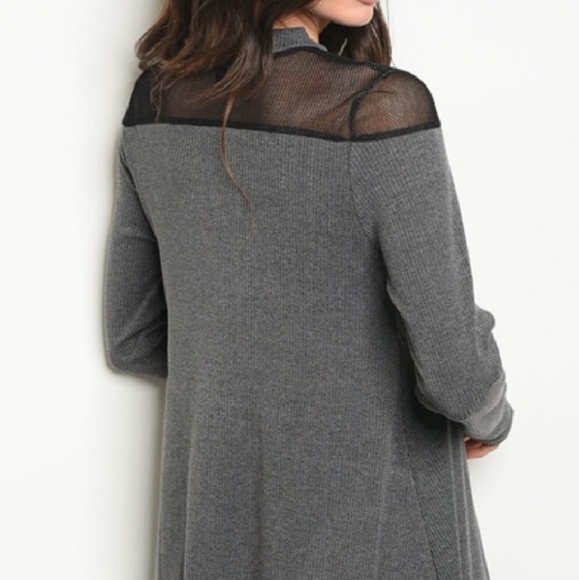 Last 1 ❤ Charcoal Ribbed Dress - Picture 5 of 6